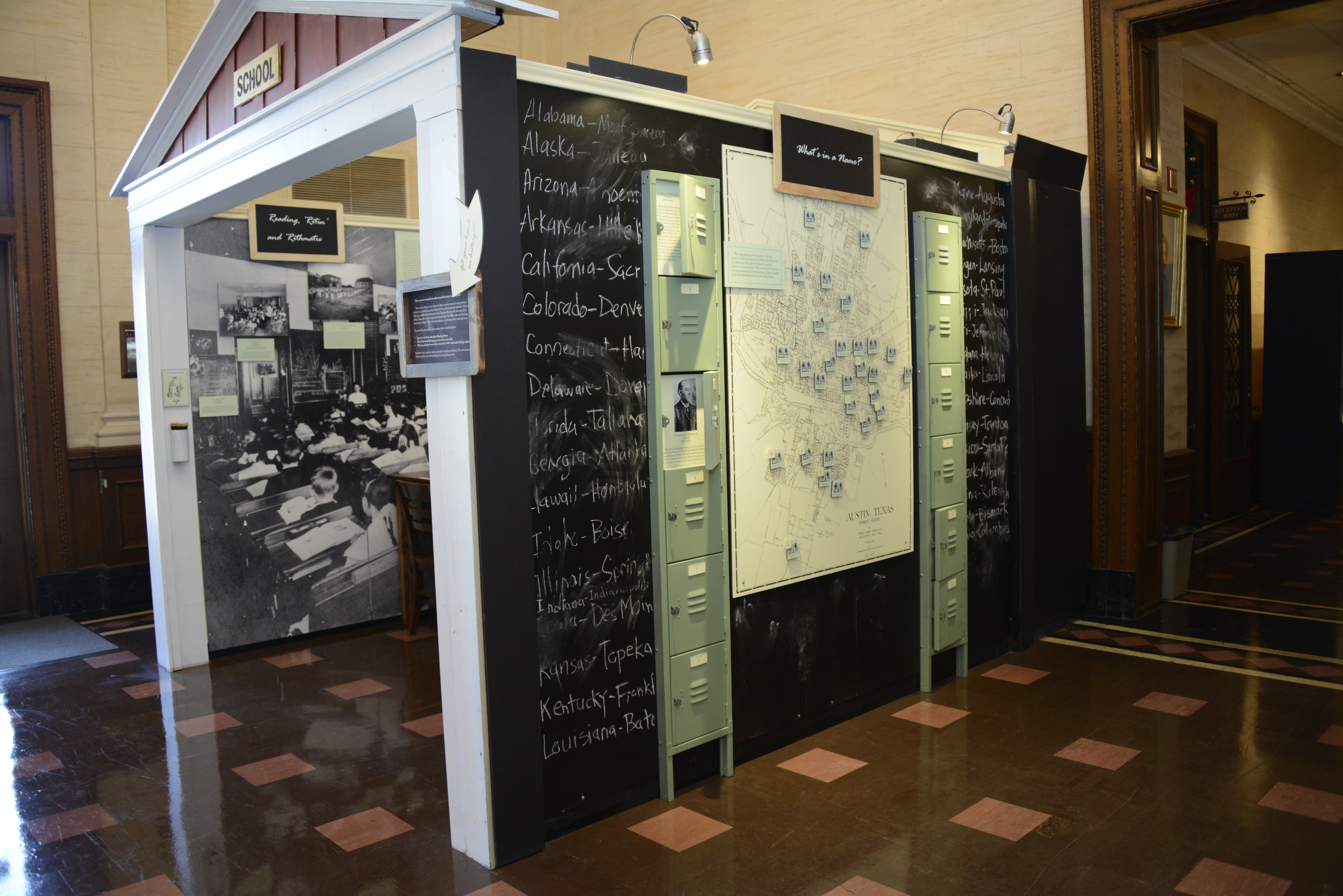 Schoolhouse exhibit structure